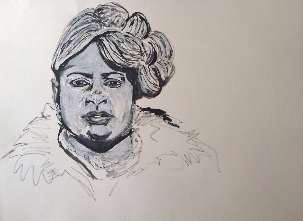 Samaria Rice portrait. All artwork via Alyssa Liles-Amponsah's "American Moms" exhibit