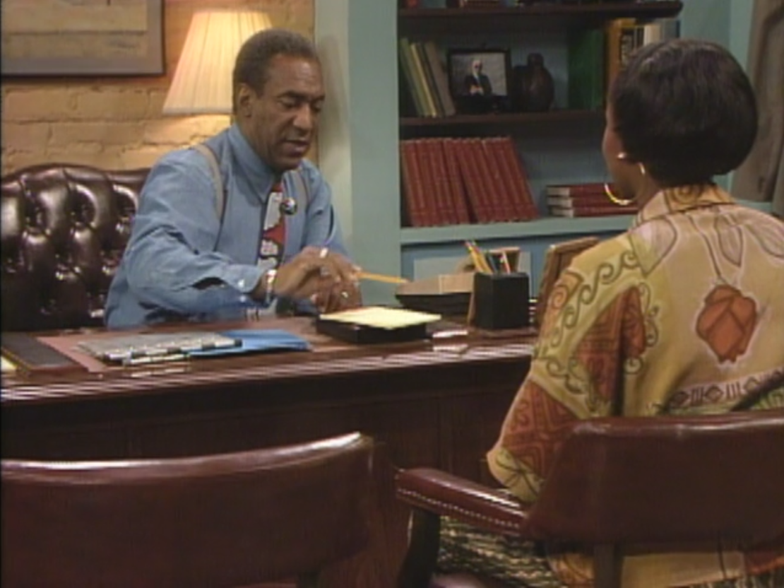 Cosby as Cliff Huxtable with Cousin Pam